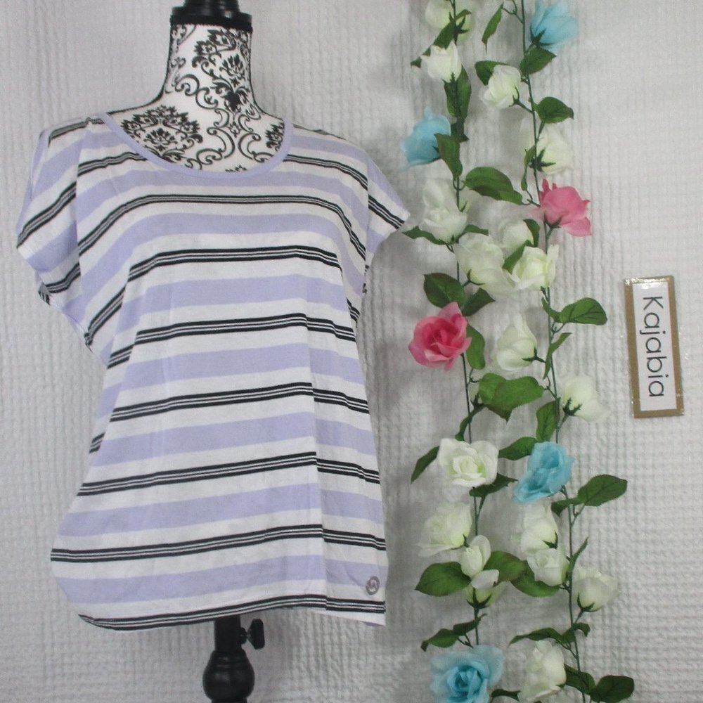 MICHAEL MK Striped Basics Top NWT Size Medium